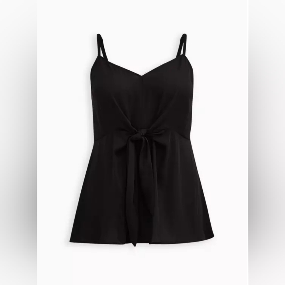 Peplum Georgette Tie-Front Cami PLUS SIZE 00/ M/L/ 10 (P3-11) - Picture 5 of 7